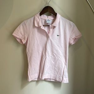 LACOSTE - Women’s Light Pink Polo - Size: 42
